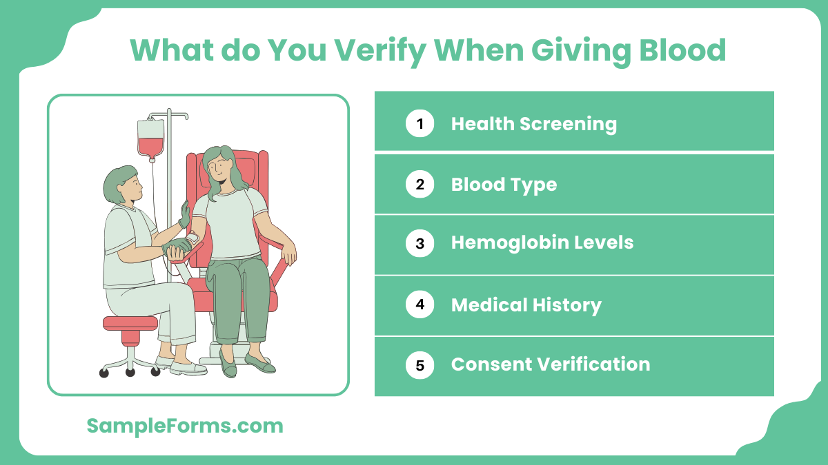 what do you verify when giving blood