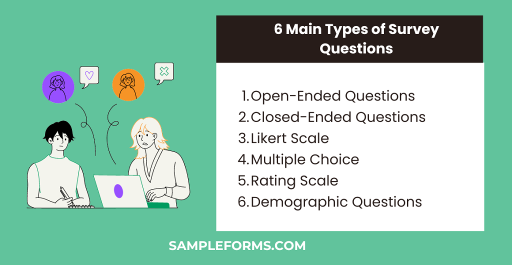 6 main types of survey questions 1024x530