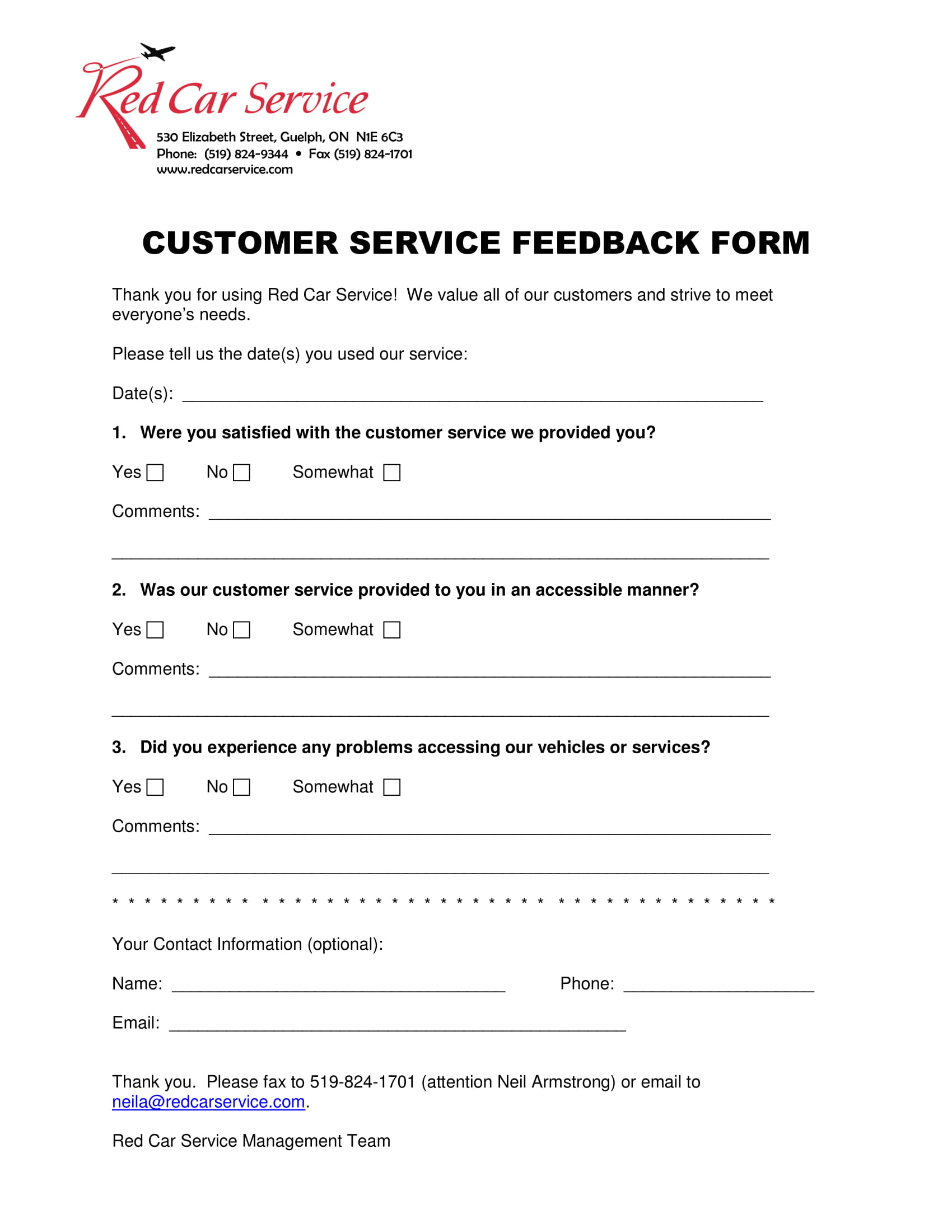 FREE 16+ Customer and Guest Feedback Forms in PDF | MS Word