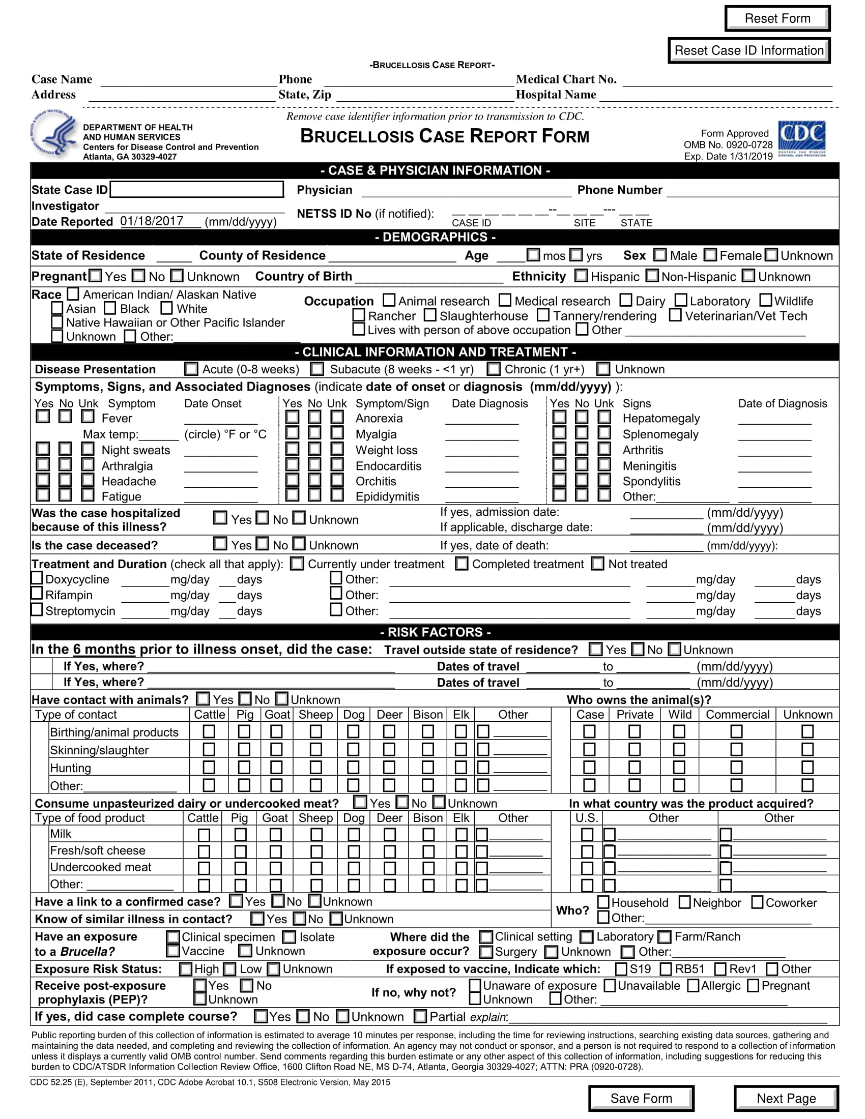 interactive case report form sample 3