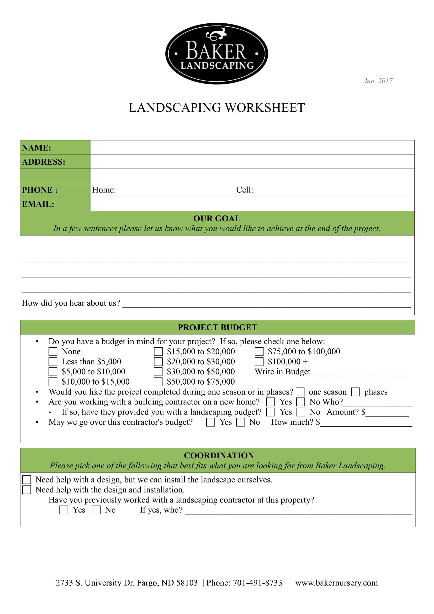 Project Intake Form Template