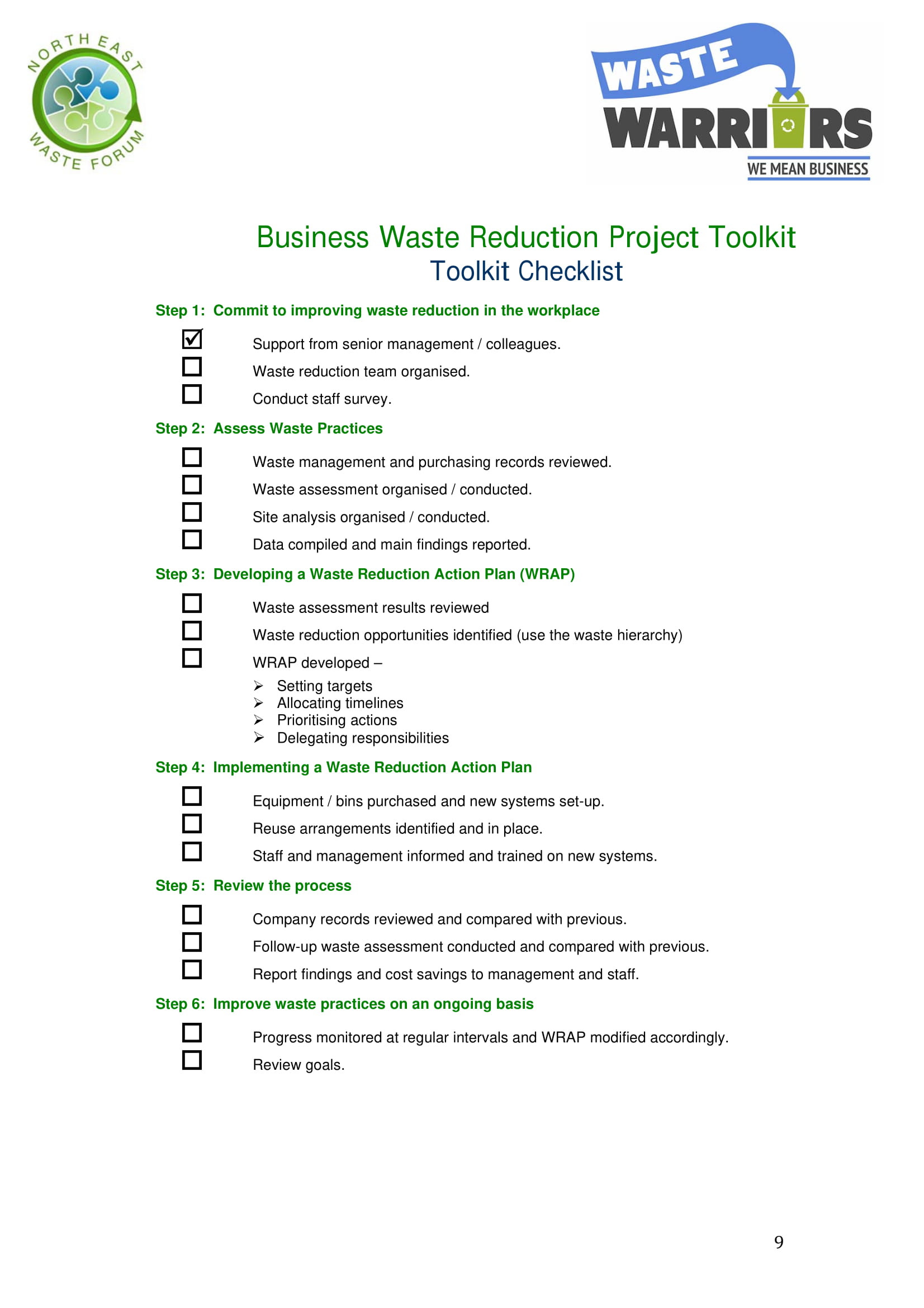 Event Waste Management Plan Template Jesshare