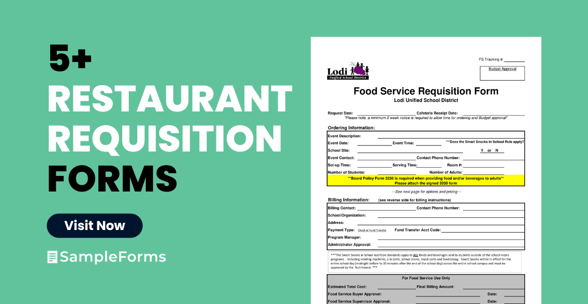 restaurant requisition form