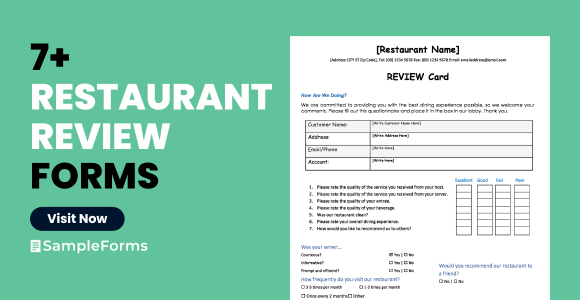 restaurant review form