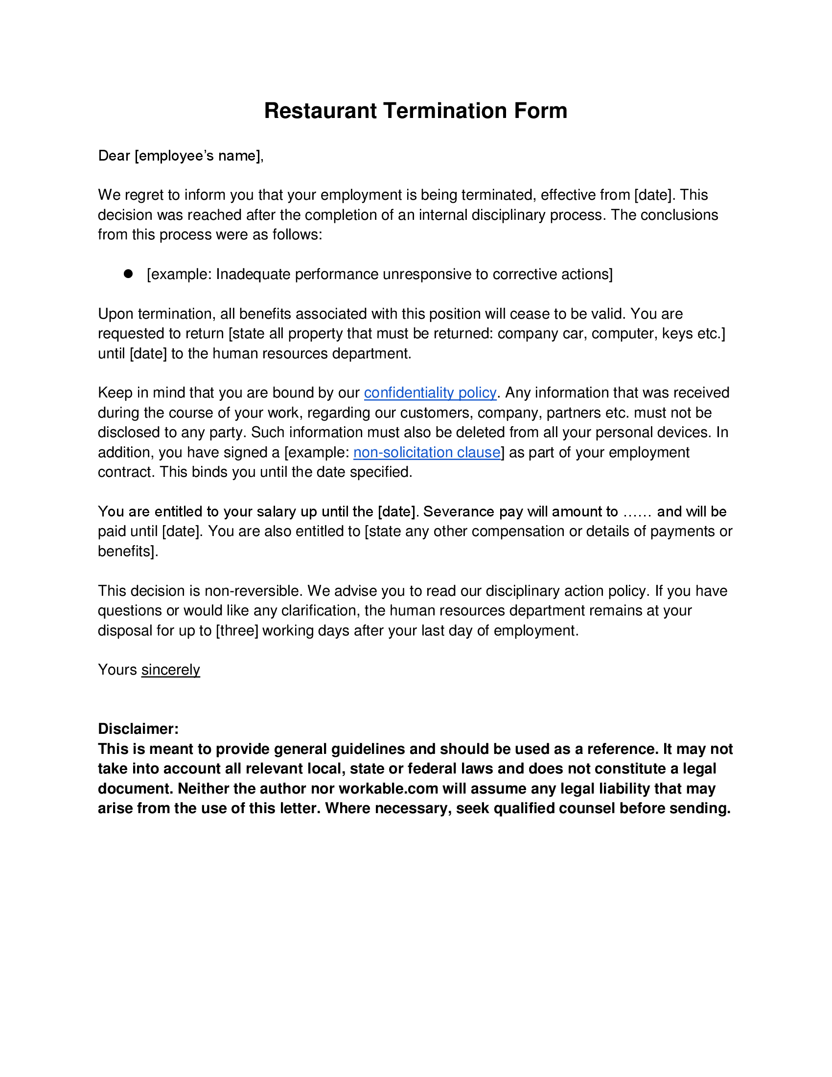 Sample Layoff Letter To Employees from images.sampleforms.com