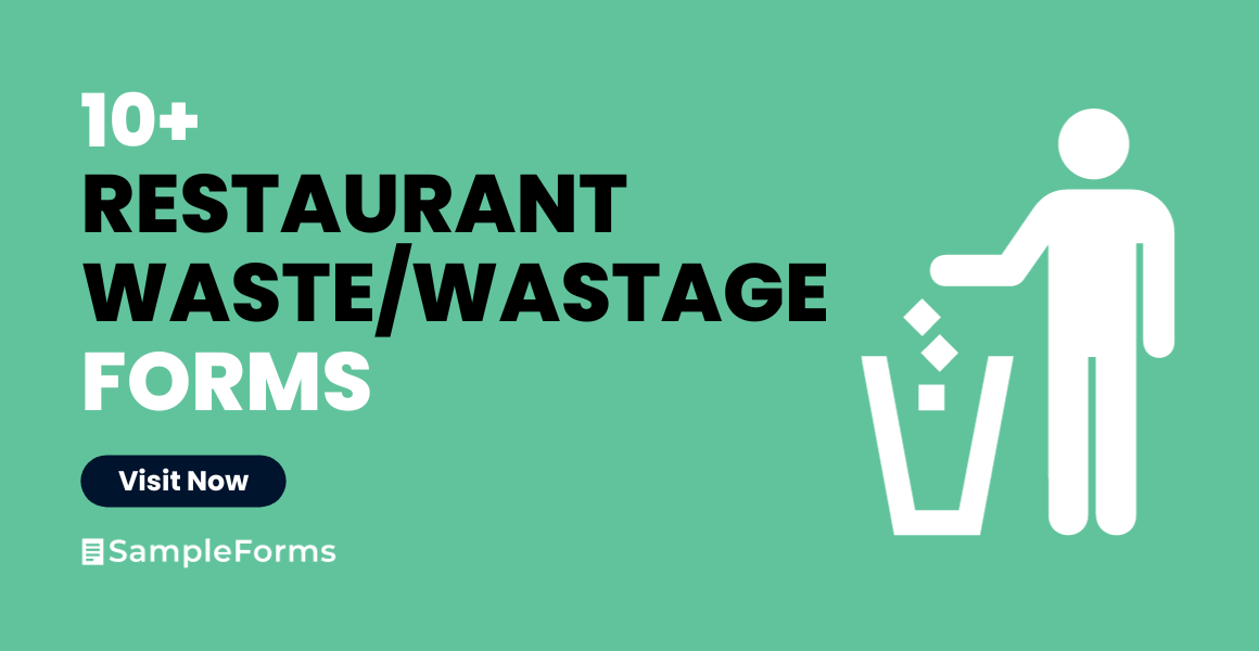 restaurant wastewastage form