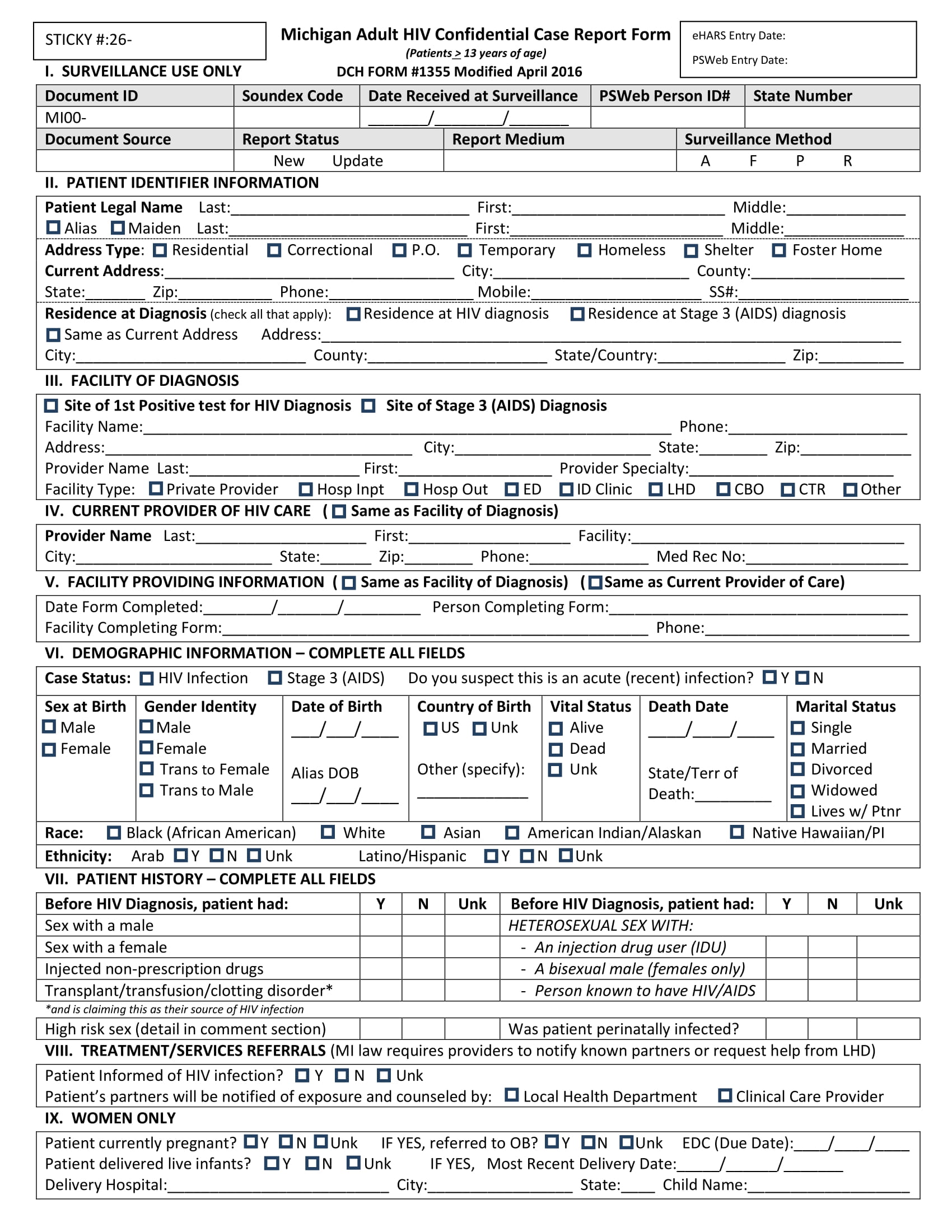 sample confidential case report form 1