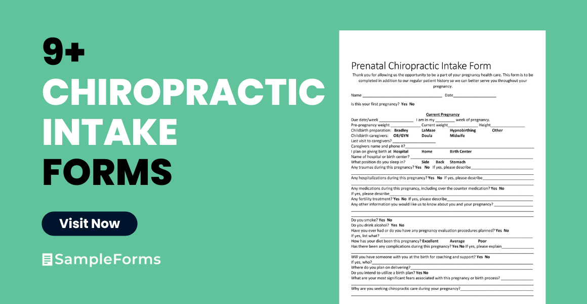 chiropractic intake form