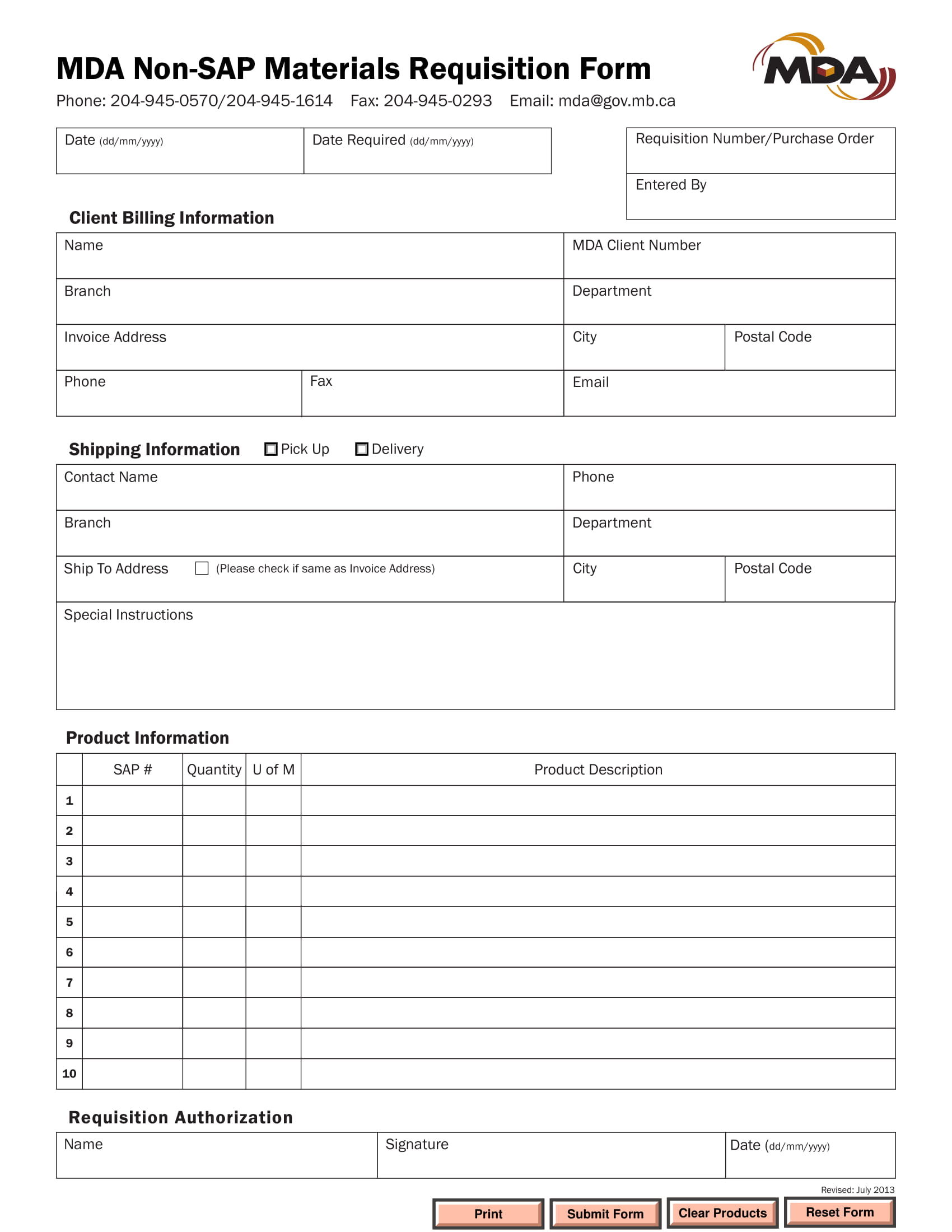 FREE 9+ Material Requisition Forms in PDF