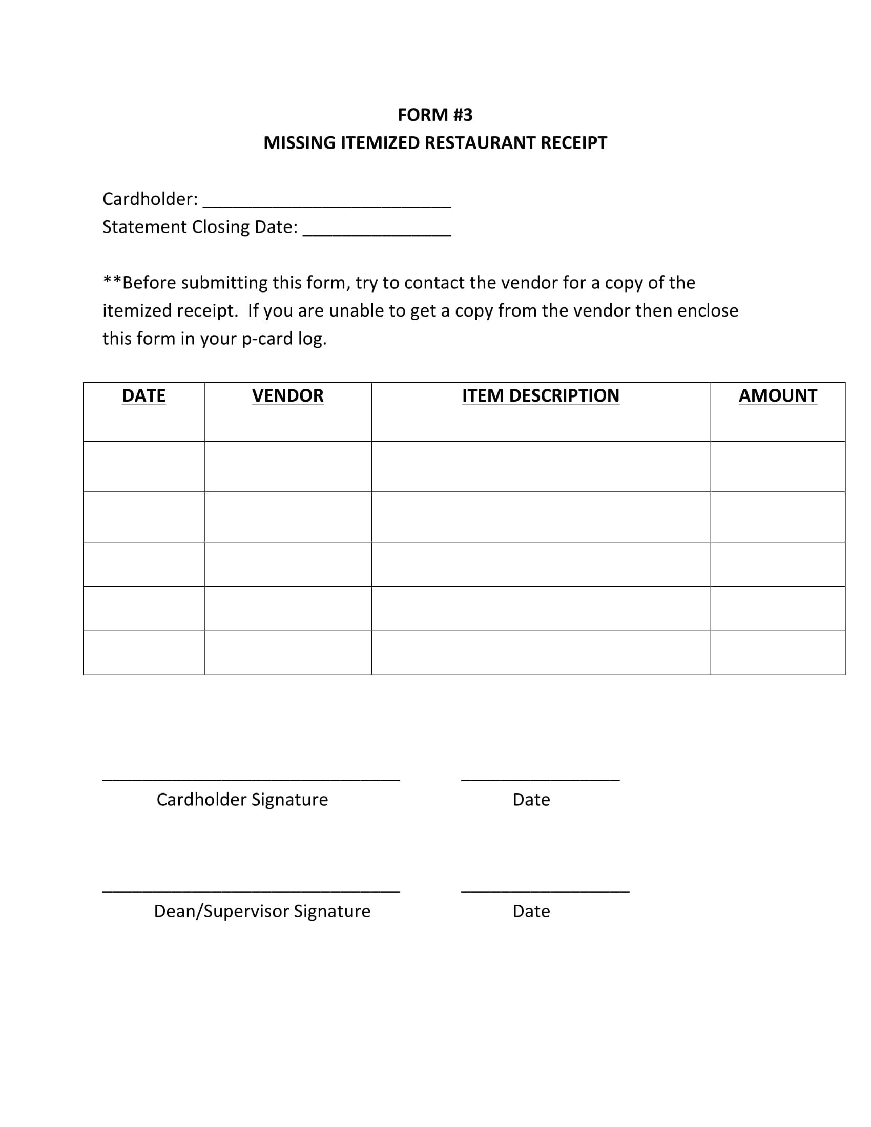 Free 9 Restaurant Receipt Forms In Pdf Ms Word Excel