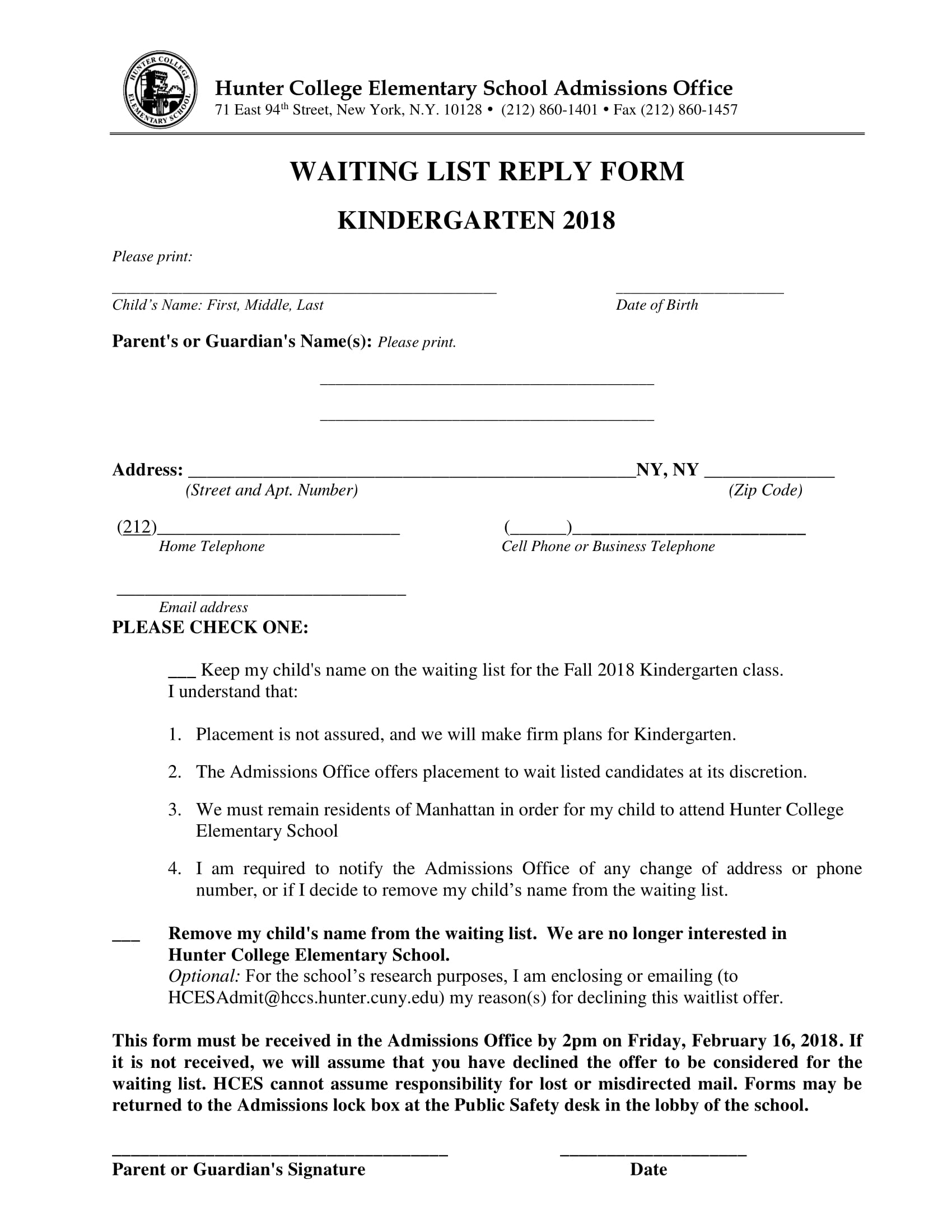 FREE 25+ Waiting List Forms in PDF MS Word Excel