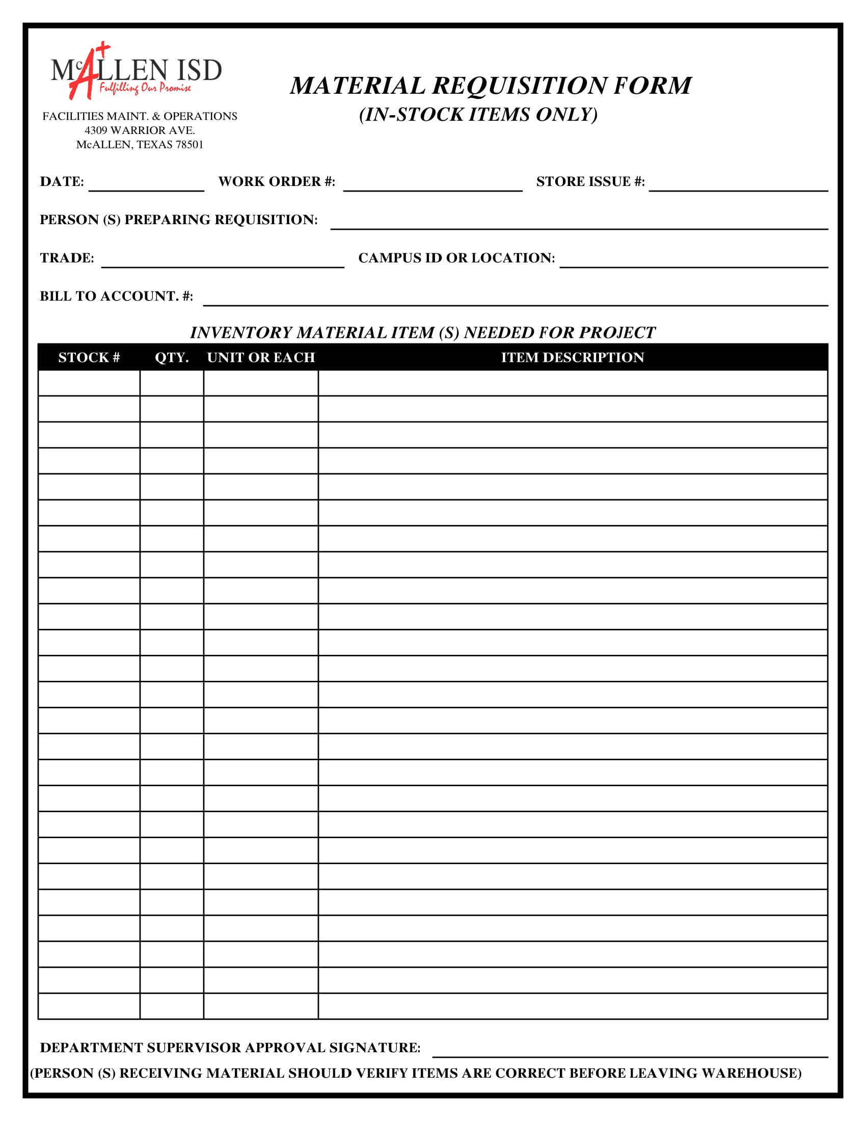 material requisition form template 1