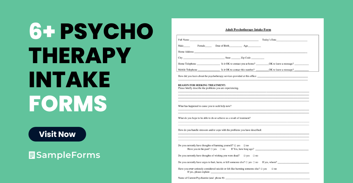 psychotherapys intake form