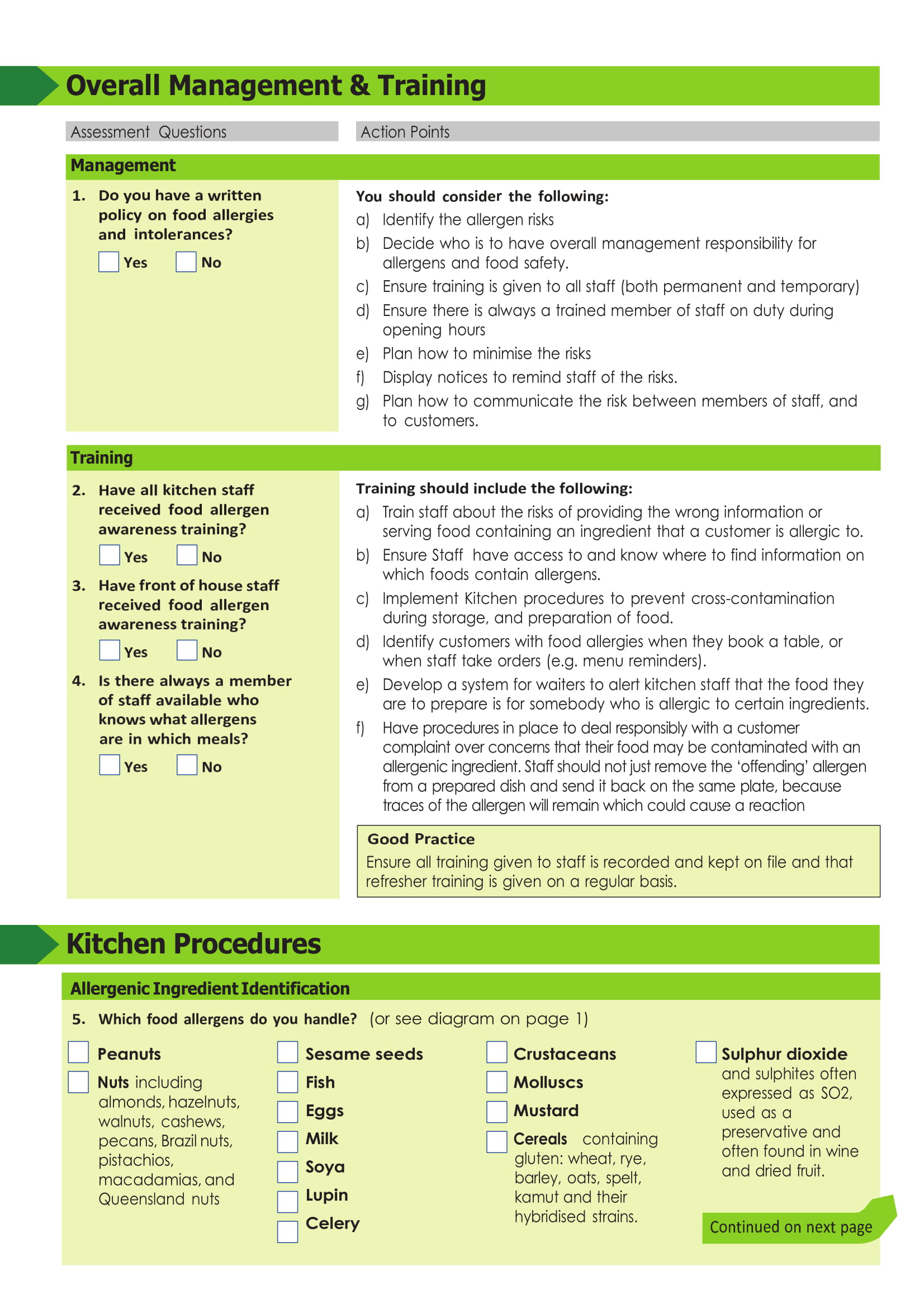 Kitchen Risk Assessment Template Free Printable Form, Templates and