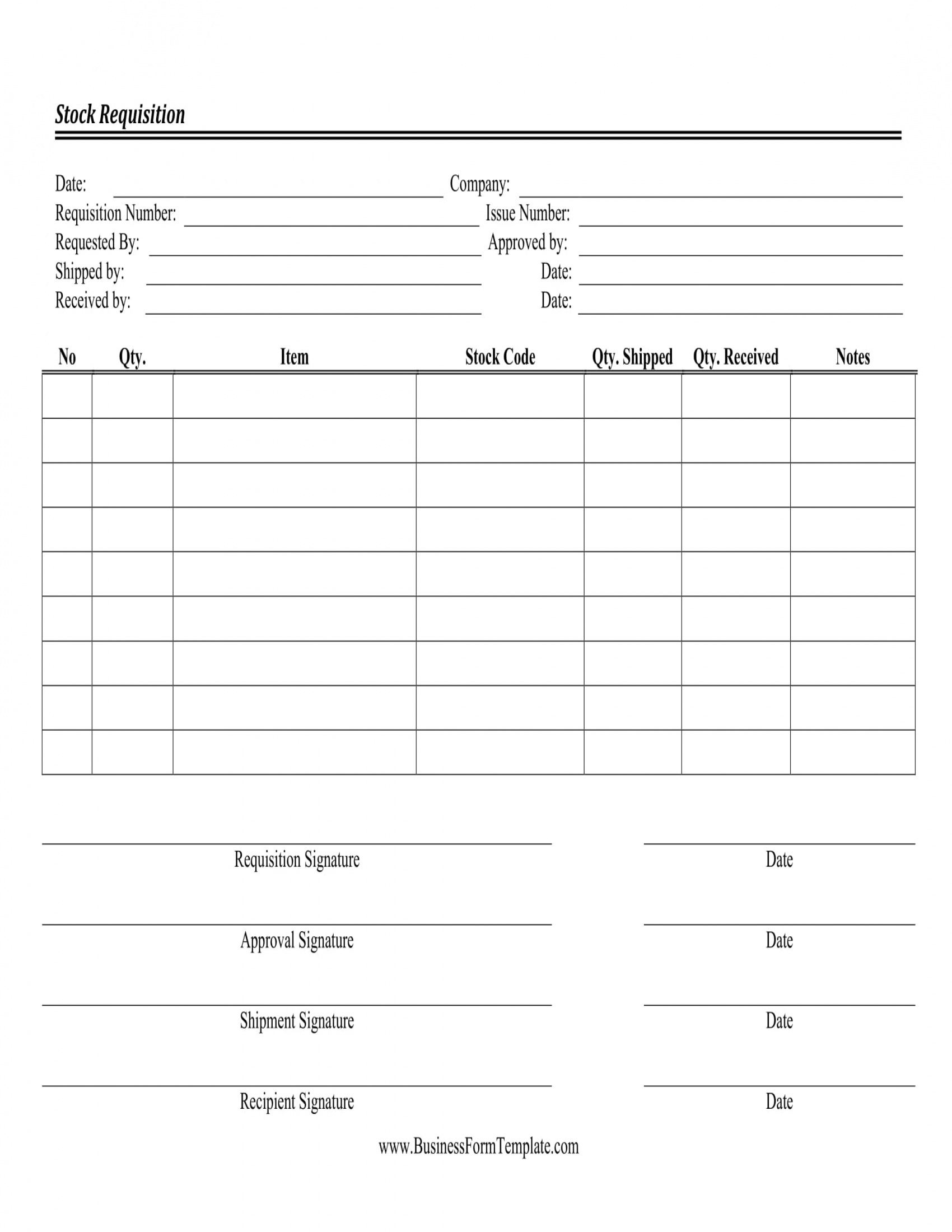 FREE 7+ Stock Requisition Forms in PDF MS Word