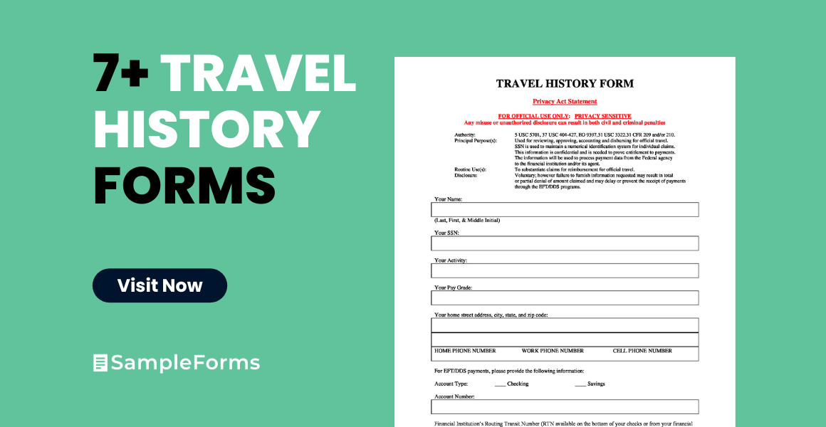travel history forms