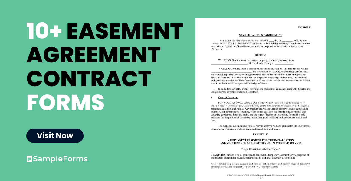 easement agreement contract form
