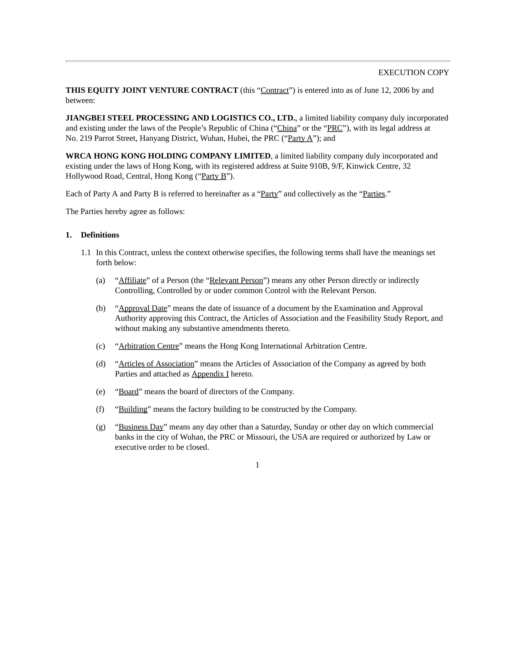 equity joint venture contract form 03