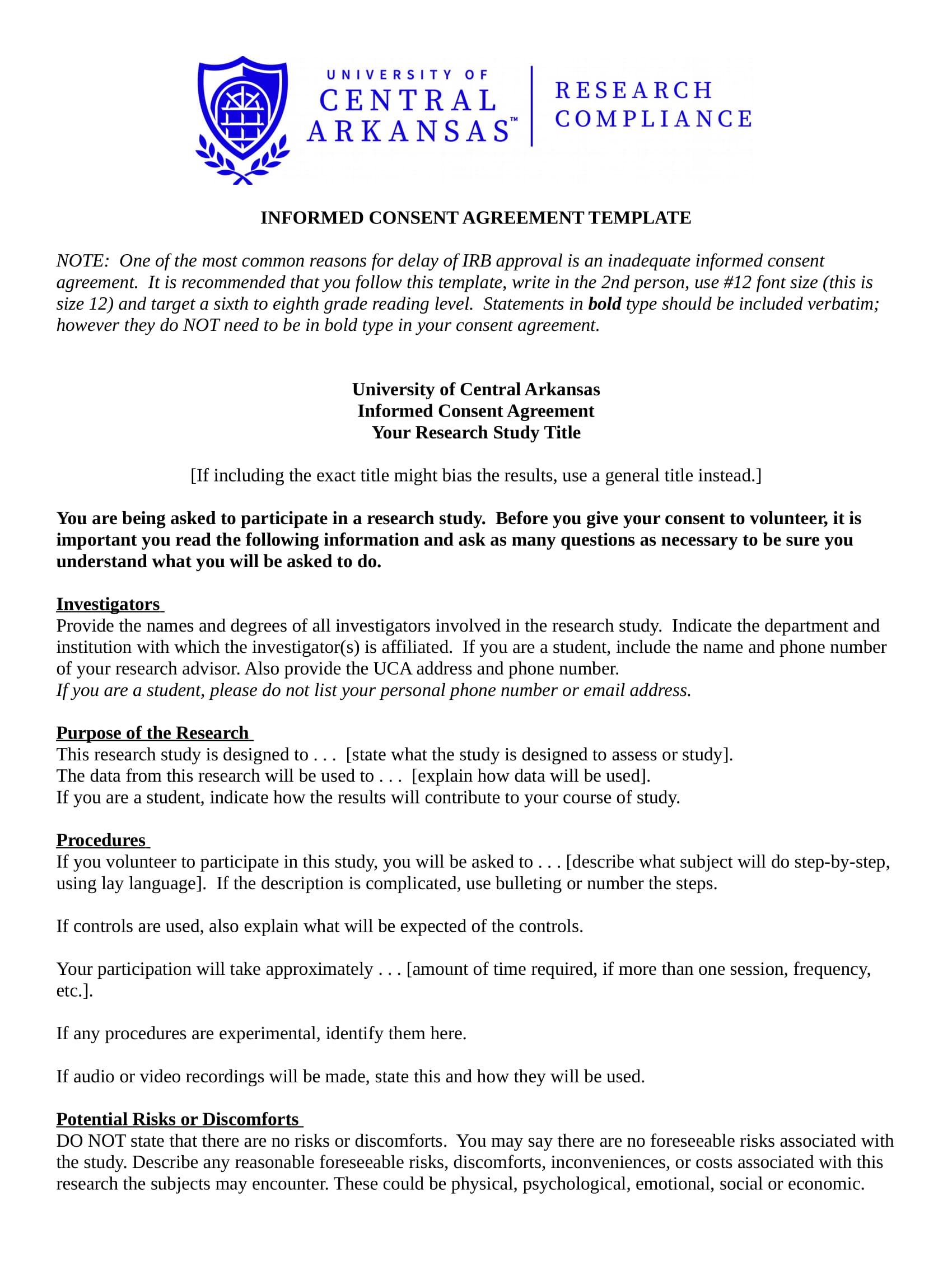 informed consent agreement contract form in doc 1