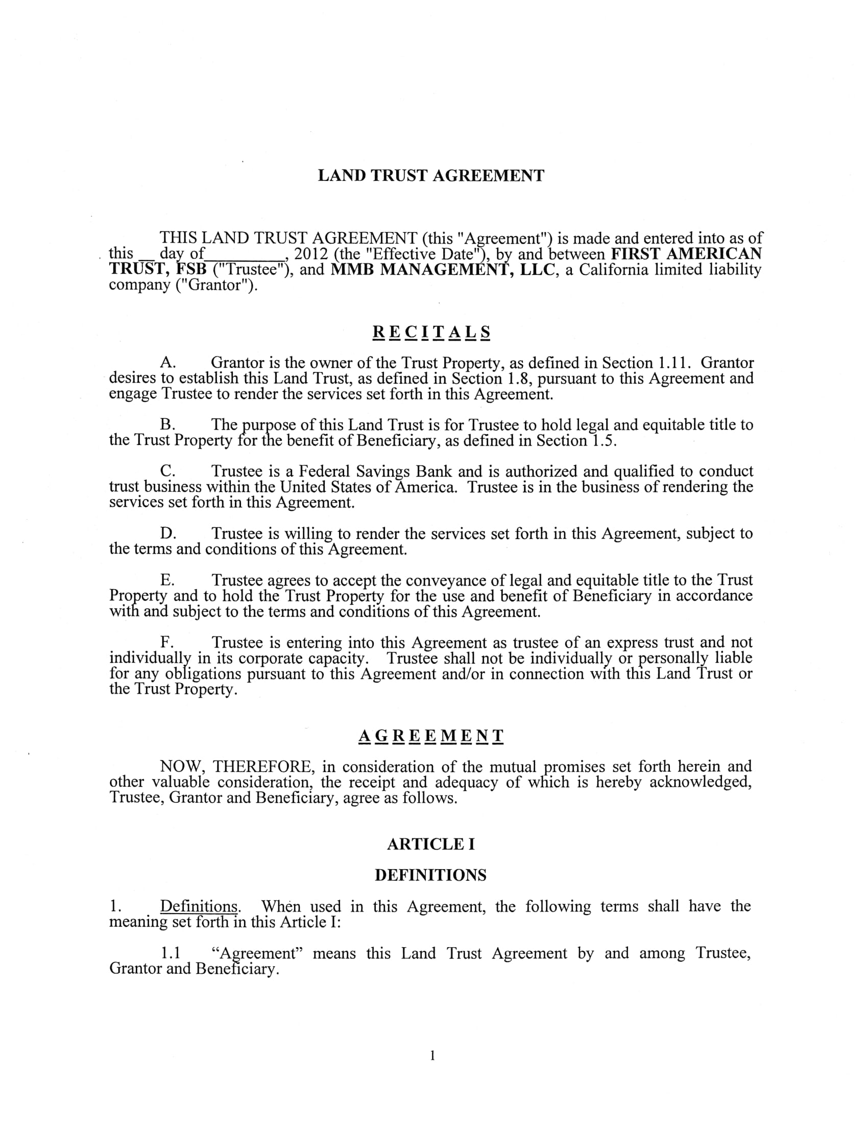 Land Trust Template