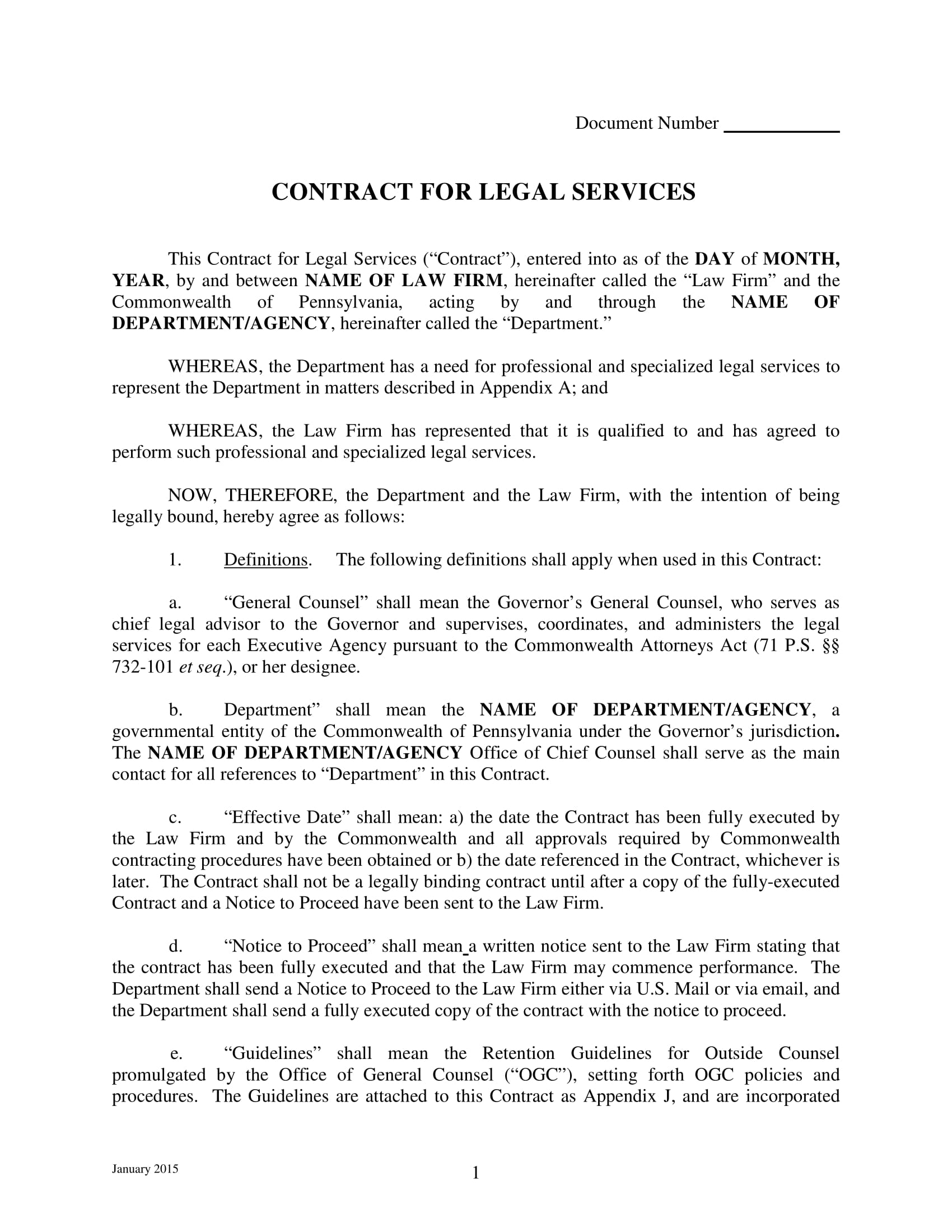 FREE 4 Legal Services Contract Forms In PDF MS Word   Legal Services Contract Form 01 