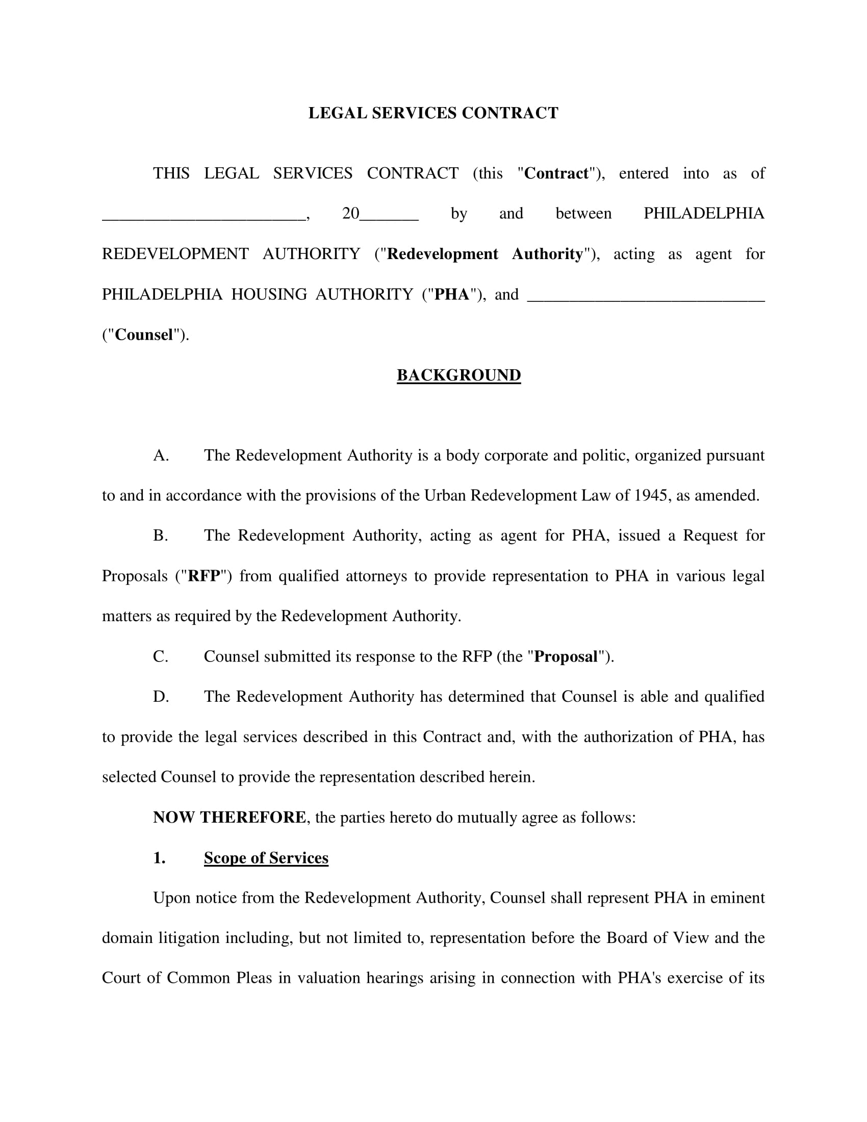 FREE 4  Legal Services Contract Forms in PDF MS Word