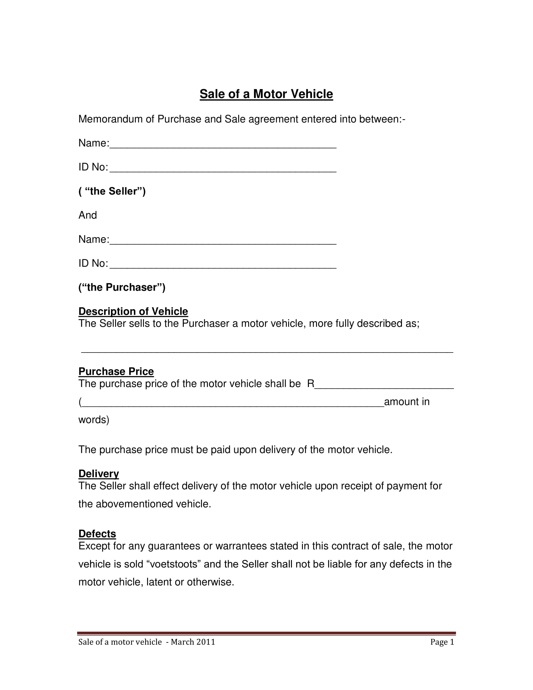 FREE 21+ Vehicle Sales Agreement Contract Forms in PDF For car purchase agreement template