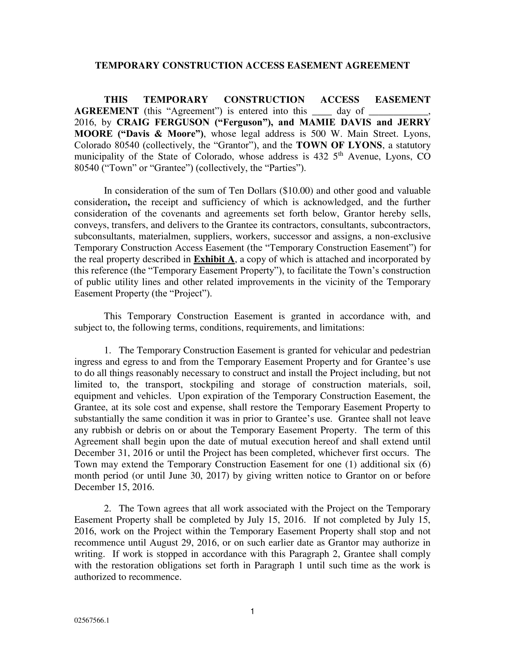 Free 10 easement agreement contract forms in pdf