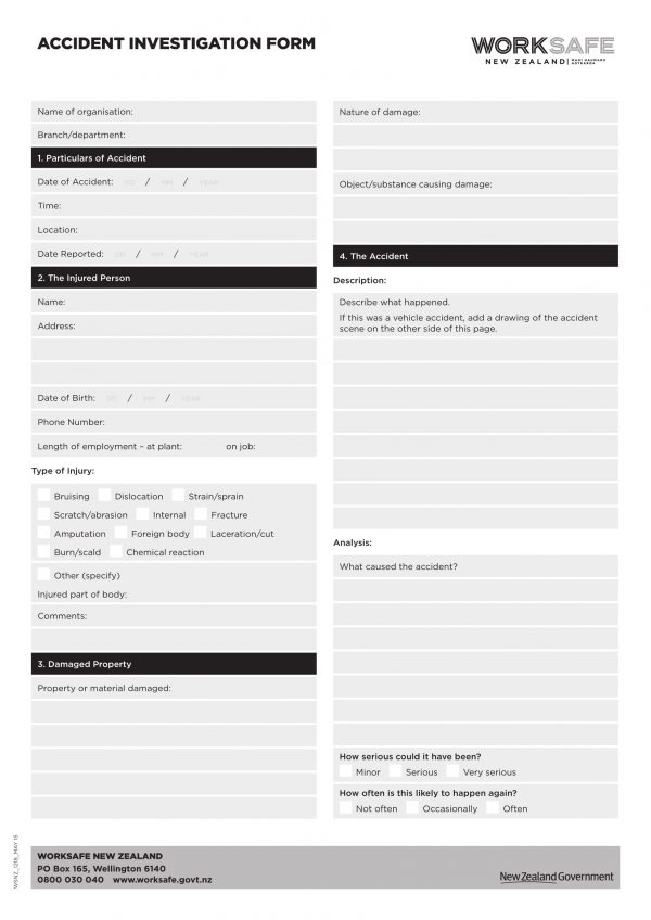 FREE 6+ Accident Investigation Form Samples in PDF MS Word
