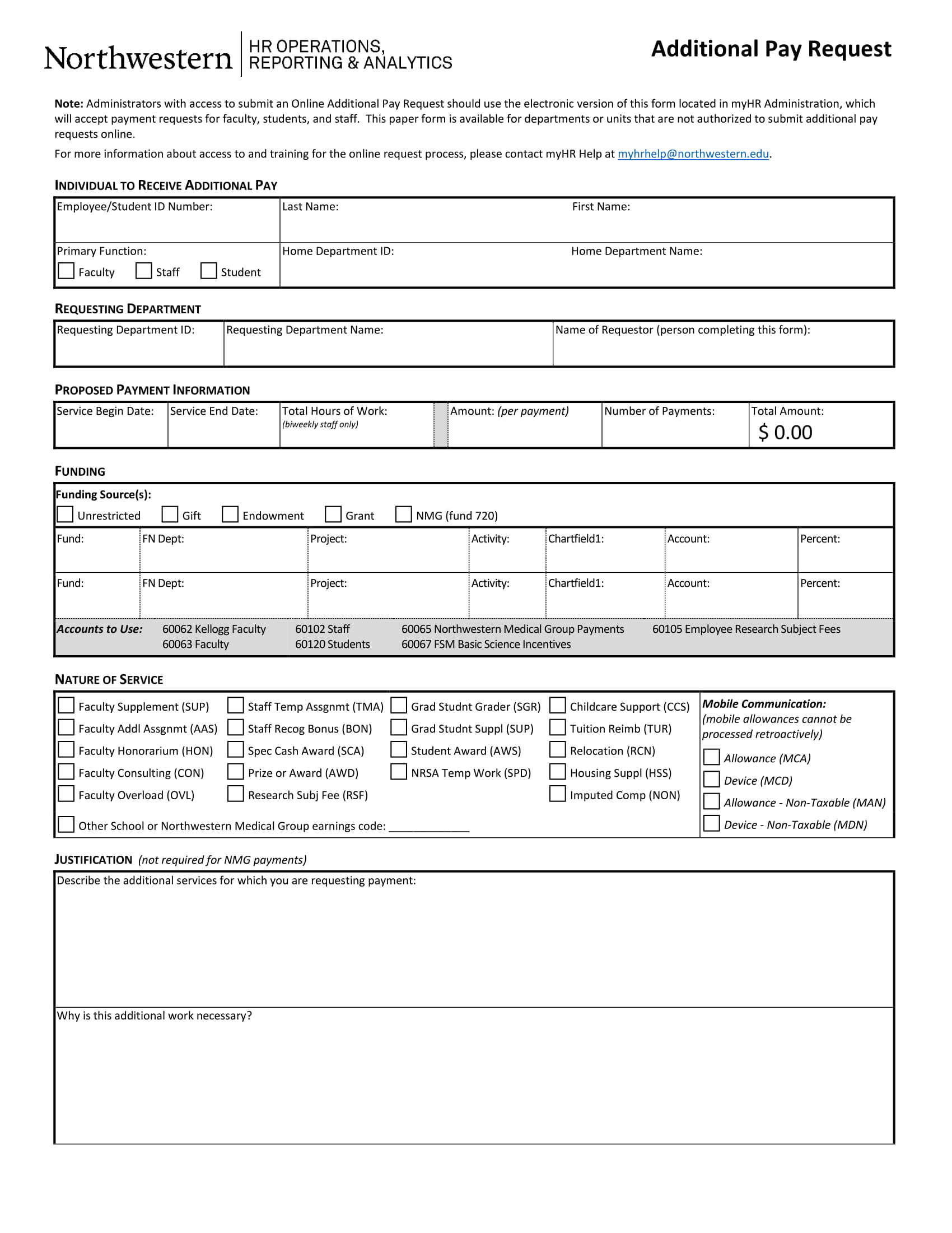 additional pay request form 1