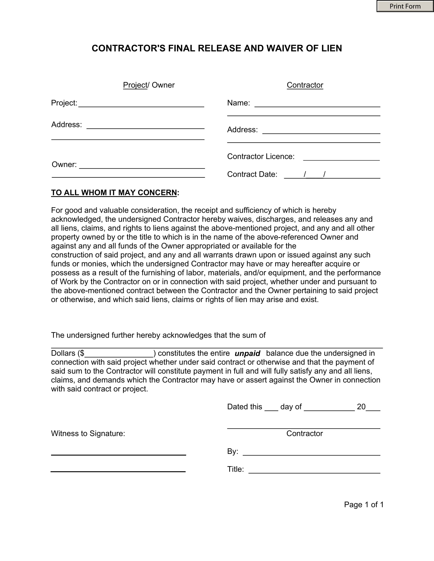 download waiver form flip out