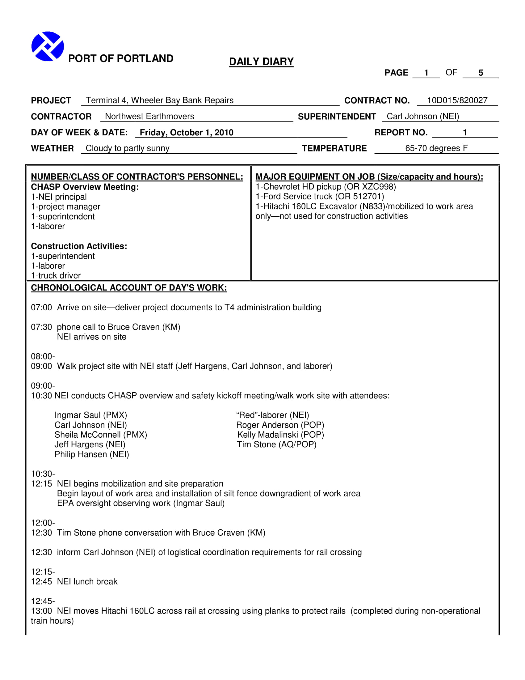 FREE 13+ Construction Forms in PDF | MS Word