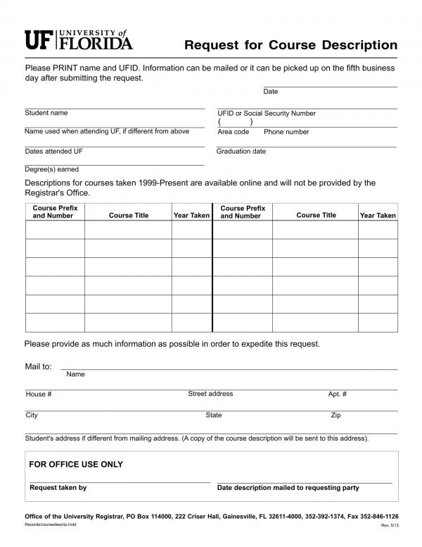 FREE 10+ Registrar Forms for Faculty in PDF MS Word