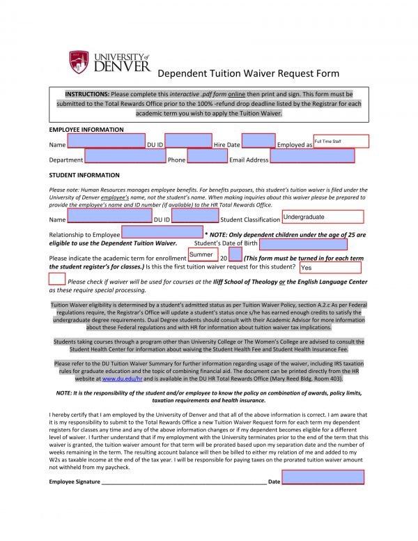 dependent tuition waiver request form 1 e1525941823319