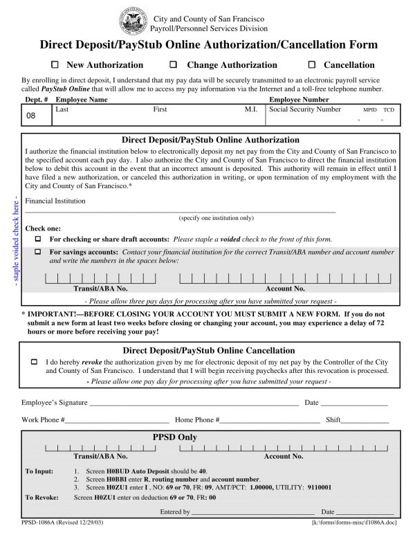 FREE 9+ Direct Deposit Revocation Forms in PDF | MS Word