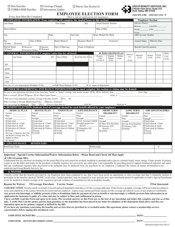 FREE 11+ Employee Election Forms in PDF | MS Word