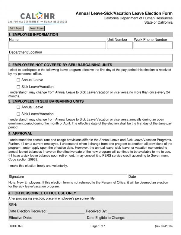 FREE 11+ Employee Election Forms in PDF MS Word