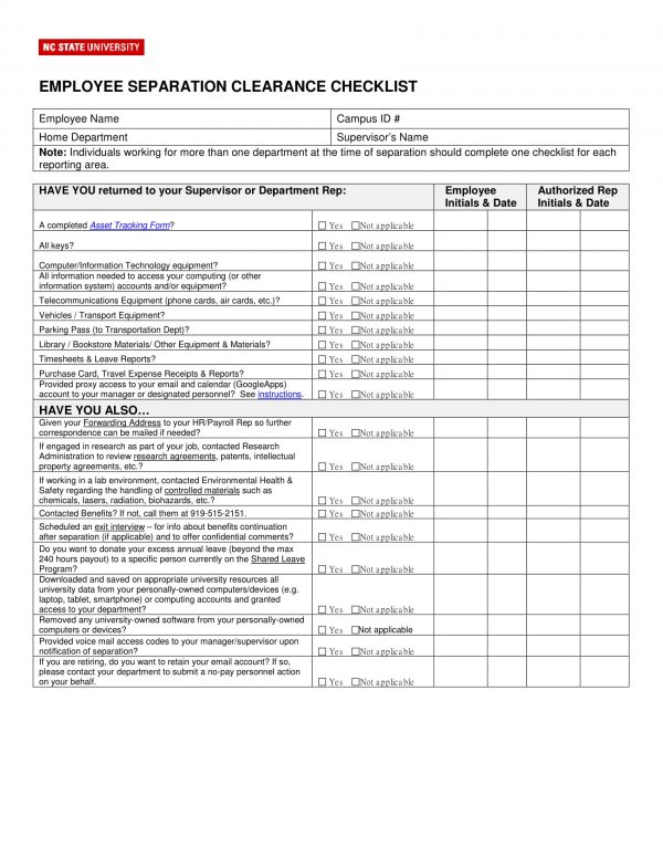 employee separation clearance checklist form 1 e1526360083420