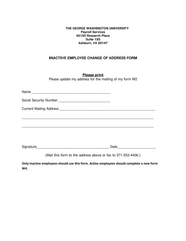Free 11 change of address forms in pdf ms word excel