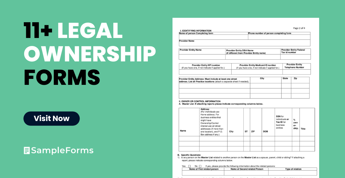 legal ownership form