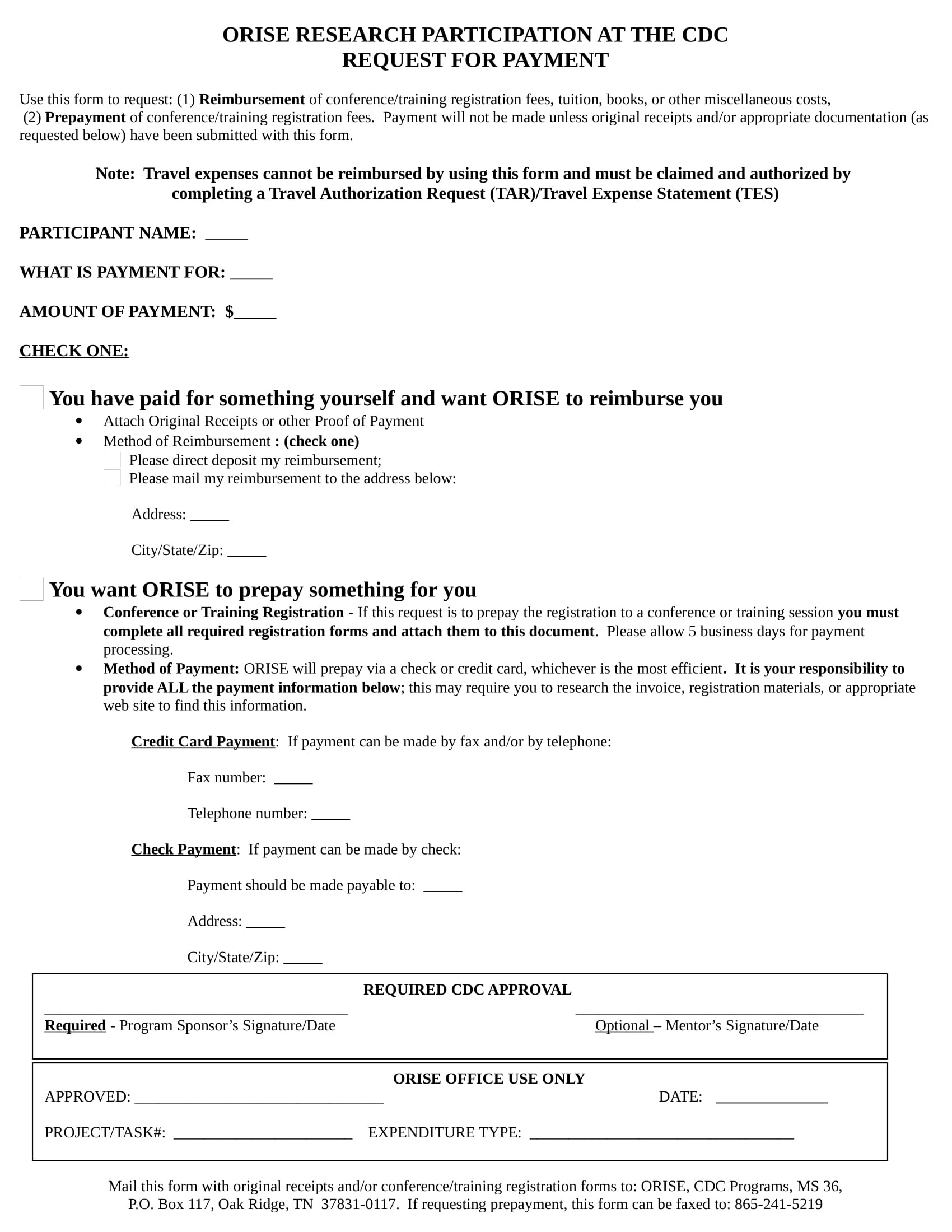 payment request form in doc 1