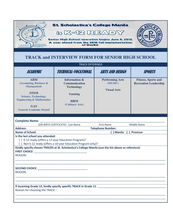 senior high school track and interview form 1 e1526869745307