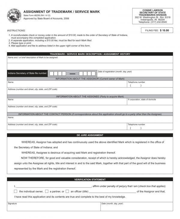 trademark assignment details