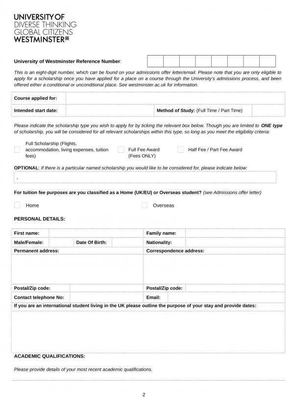 FREE 10+ Undergraduate Application Forms in PDF | MS Word
