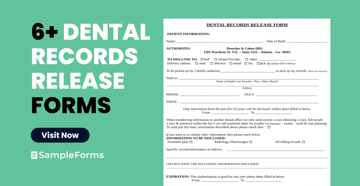 dental records release form