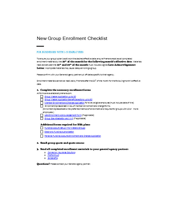 new group enrollment form