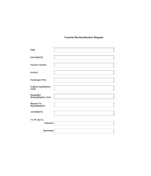 voucher reclassification request form