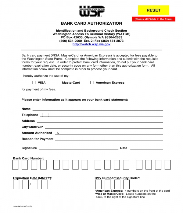 Free 11 Bank Authorization Forms In Pdf Ms Word 1075