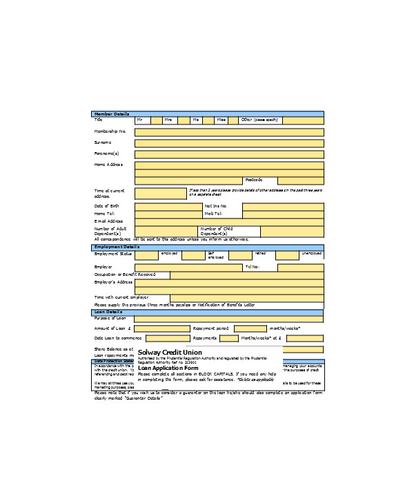 Credit Application Form For Car Dealership Alfonso breit