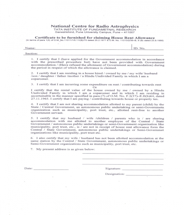 free-4-house-rent-allowance-forms-in-pdf-ms-word